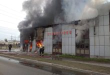 Фото - В Новой Москве сгорел автосервис и стоявший рядом бензовоз